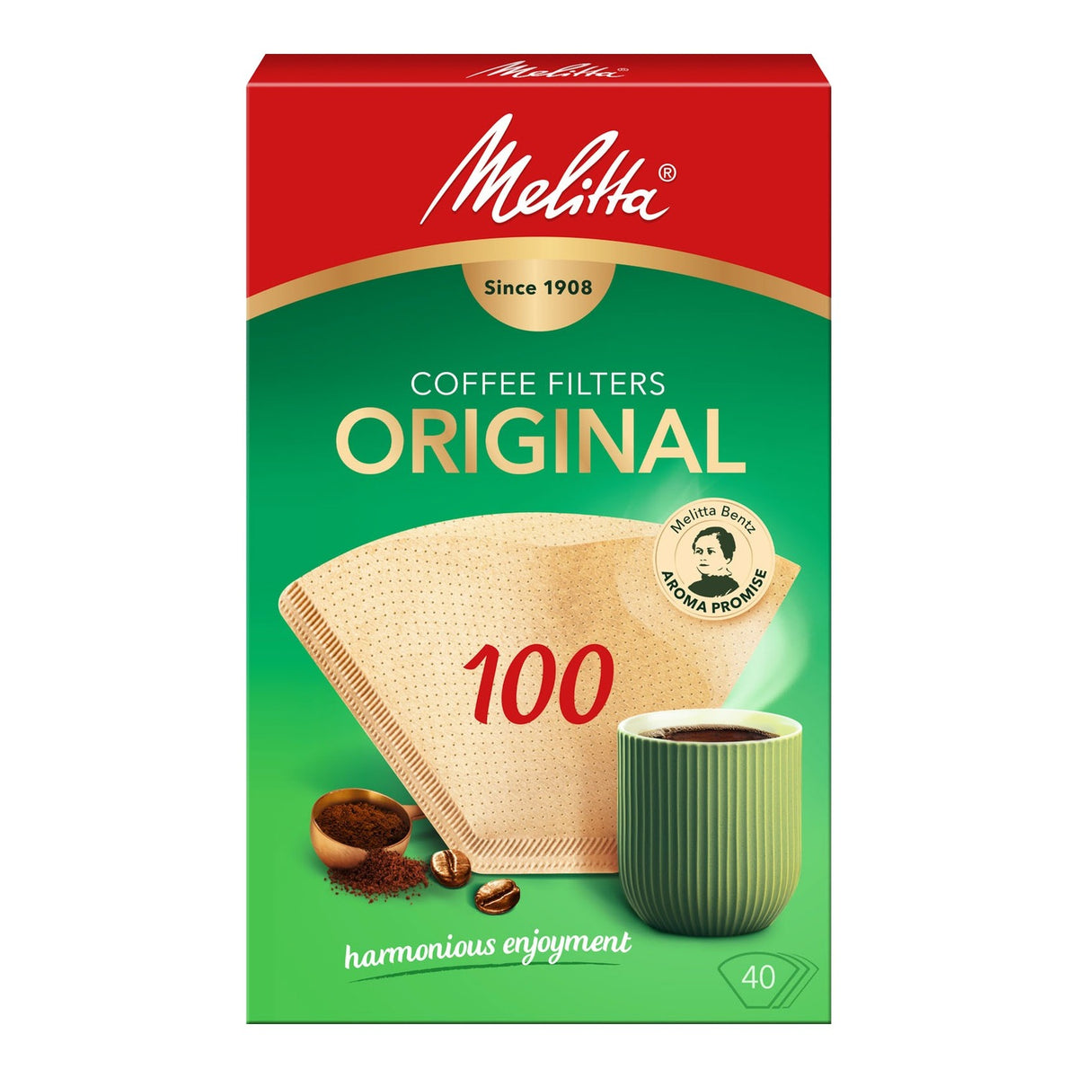MELITTA 100 Kaffeefilter ORIGINAL Braun 40 Stück