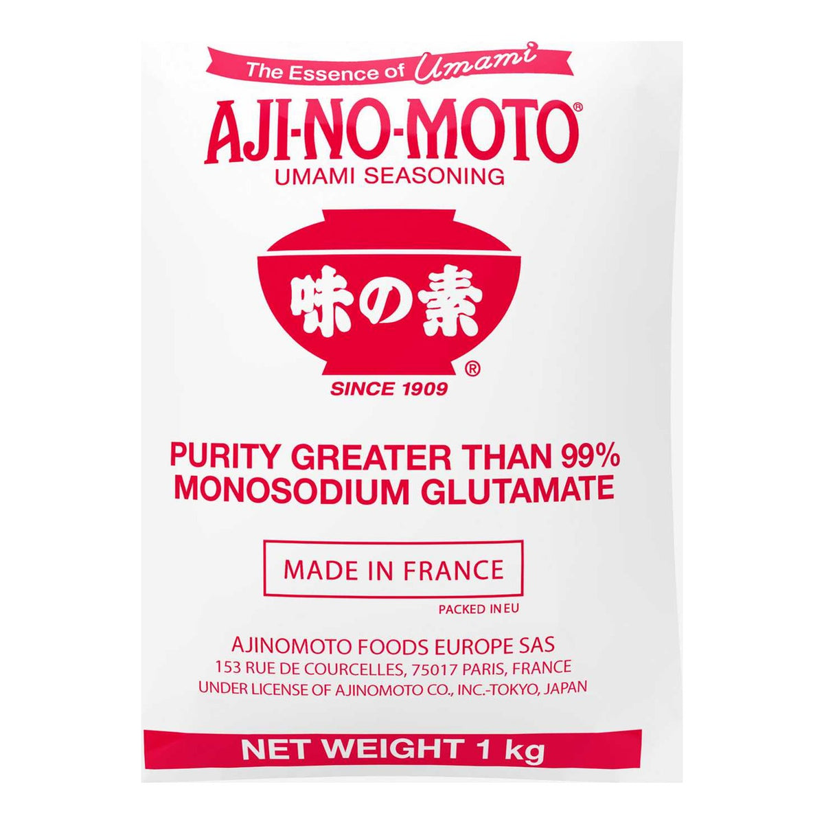 AJINOMOTO Mononatriumglutamat E621 1000 g – Geschmacksverstärker Umami