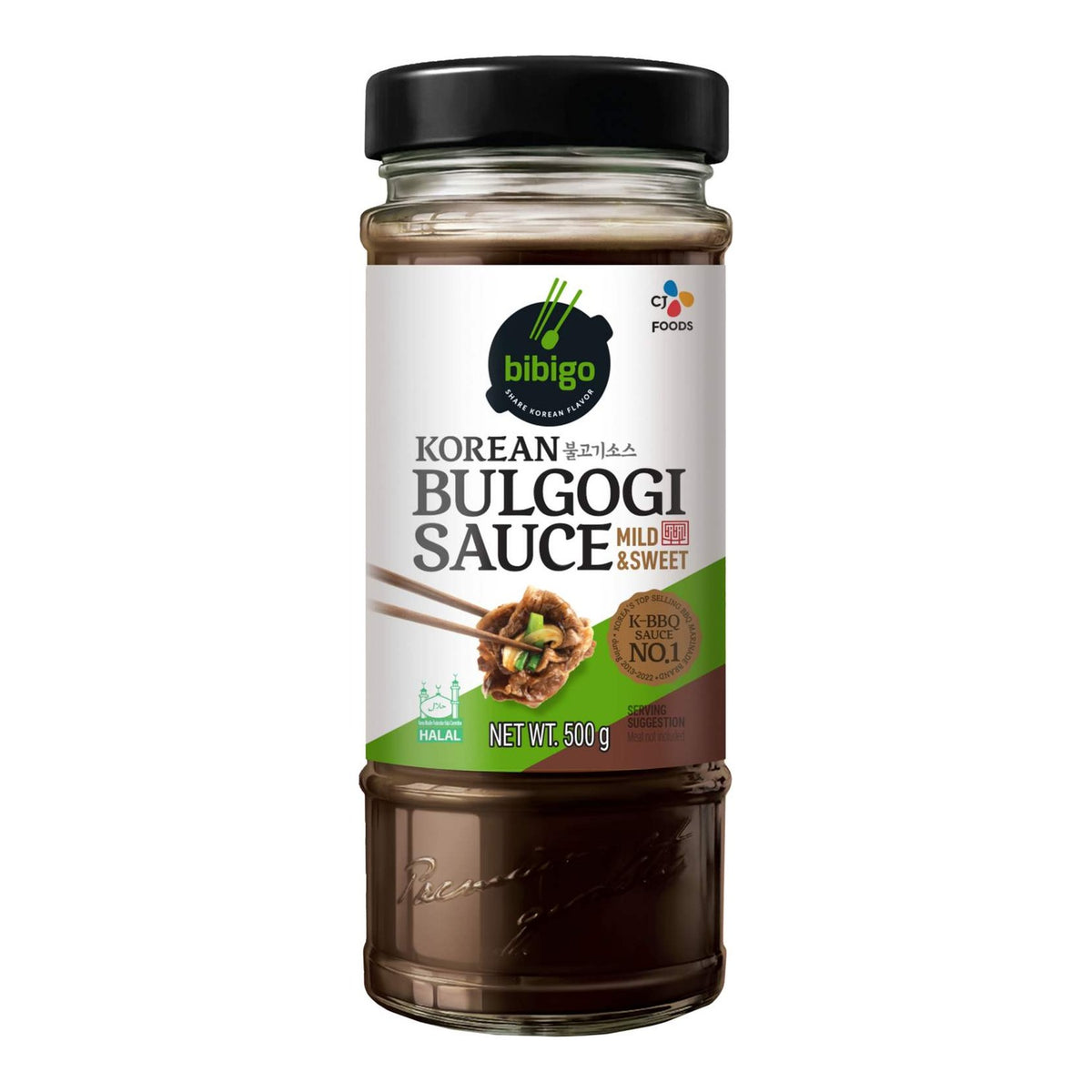 BIBIGO Bulgogi Soße Mild & Süß, koreanische Marinade und Grillsauce, 500 g