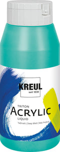 KREUL Triton Acrylic Liquid Kobalttürkis 750 ml – flüssige Künstler-Acrylfarbe