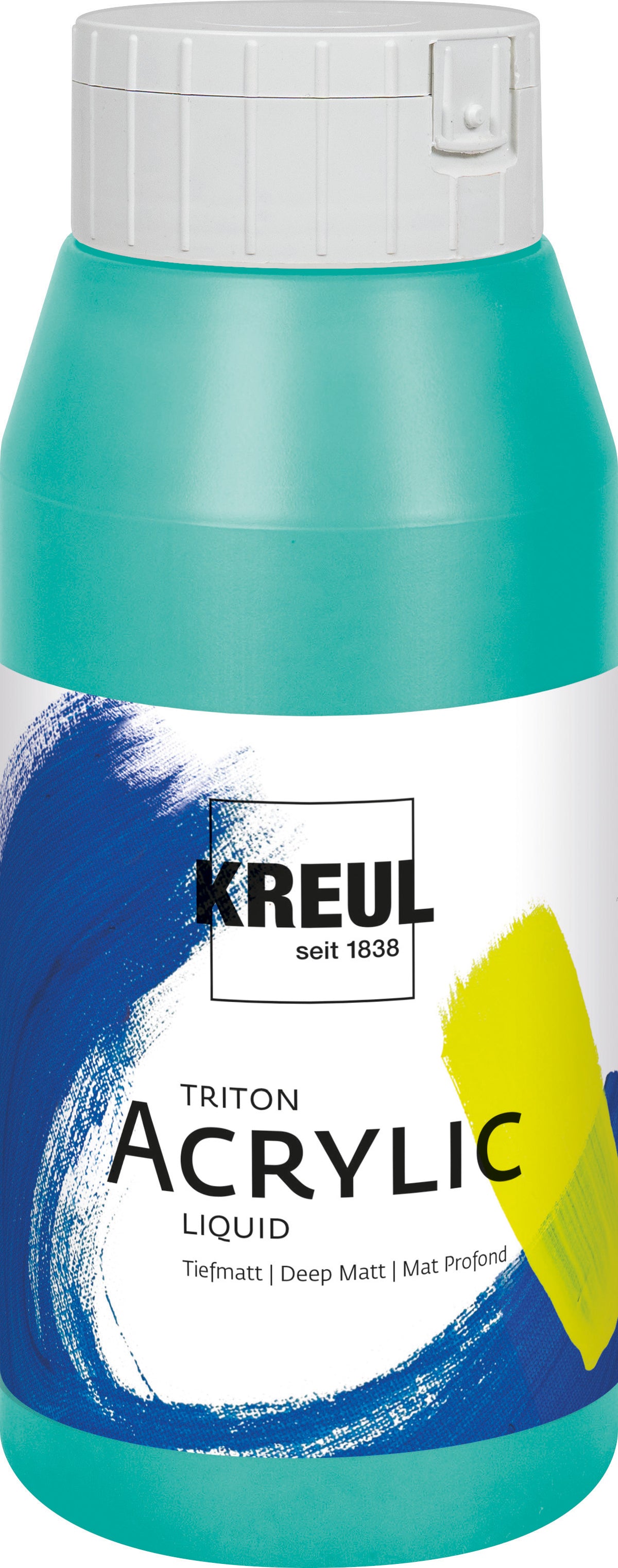 KREUL Triton Acrylic Liquid Kobalttürkis 750 ml – flüssige Künstler-Acrylfarbe