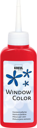 KREUL Window Color Kirschrot 80 ml – Fenstermalfarbe mit feiner Malspitze