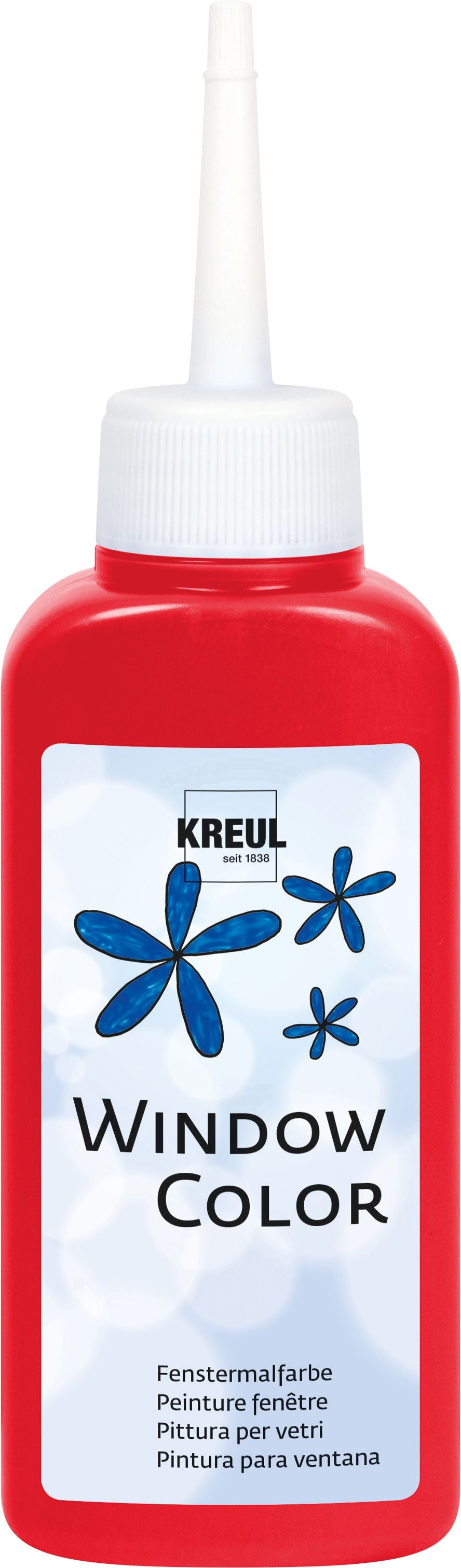KREUL Window Color Kirschrot 80 ml – Fenstermalfarbe mit feiner Malspitze