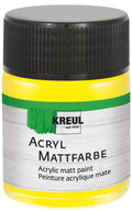 KREUL Acryl Mattfarbe Gelb 50 ml – matte Bastel-Acrylfarbe