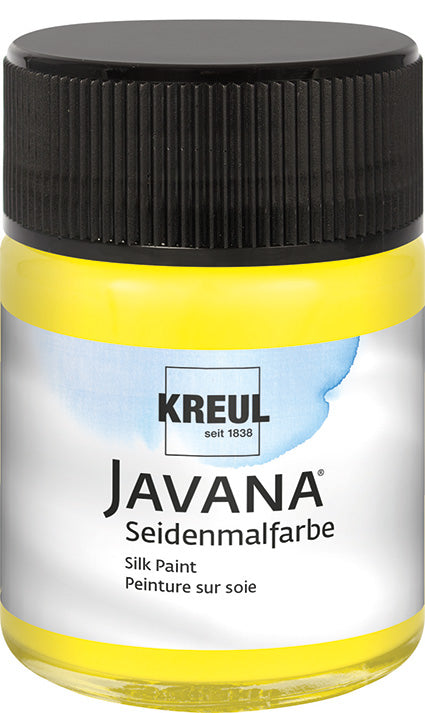 KREUL Javana Seidenmalfarbe Gelb 50 ml – brillante Seidenmalfarbe