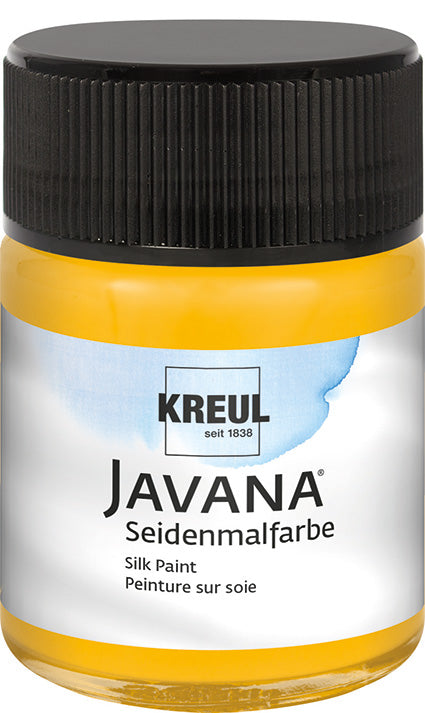KREUL Javana Seidenmalfarbe Sonnengelb 50 ml – brillante Seidenmalfarbe