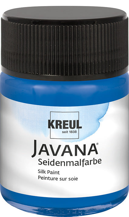 KREUL Javana Seidenmalfarbe Royalblau 50 ml – brillante Seidenmalfarbe