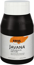 KREUL Javana Stoffmalfarbe für helle Stoffe Schwarz 500 ml – Textilfarbe