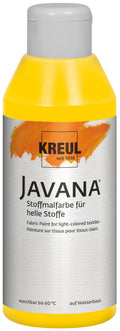 KREUL Javana Stoffmalfarbe für helle Stoffe Goldgelb 250 ml – Textilfarbe